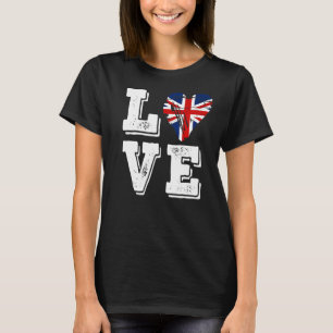 Camiseta Love United Kingdom Flag