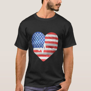 Camiseta Love Usa American Flag 4 De Julho Hebeat American