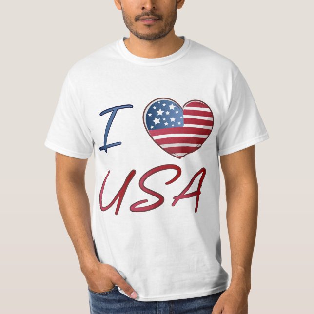 Camiseta Love USA Heart-Shirt (Frente)