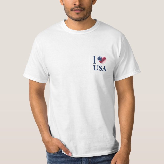 Camiseta Love USA - Patriotic Heartbeat Tee (Frente)