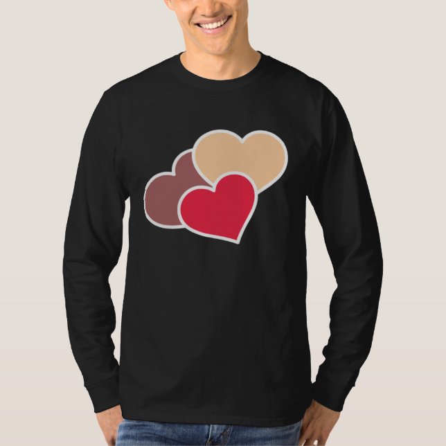 Camiseta Love Valentine s Day Couple Relationship Heart In (Frente)