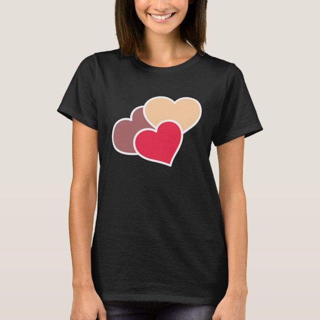 Camiseta Love Valentine s Day Couple Relationship Heart In (Frente)