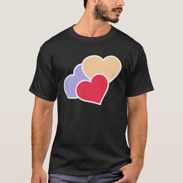 Camiseta Love Valentine s Day Couple Relationship Heart  In (Frente)