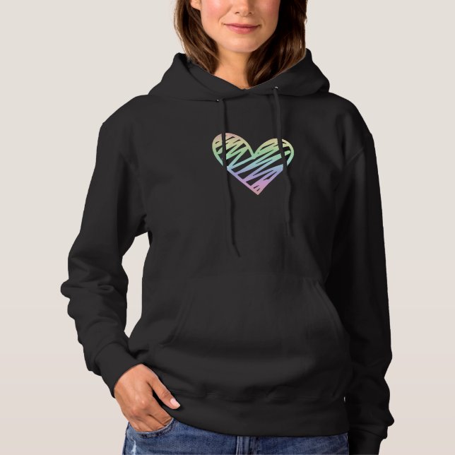 Camiseta Love Valentine's Day Pastel Rainbow  1 (Frente)