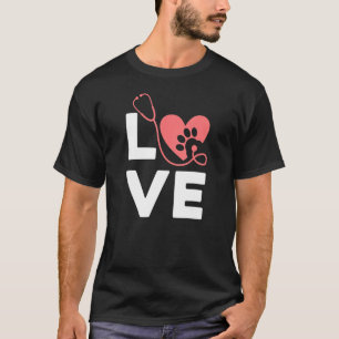 Camiseta LOVE Veterinarian Animal Rescution