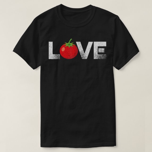 Camiseta Love Vintage Tomato Vegan Vegetary Based C (Frente do Design)