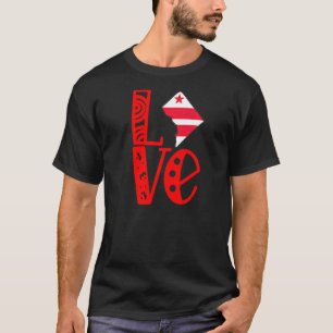 Camiseta Love Washington Dc In Block Letters
