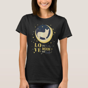 Camiseta Love Welsh Corgi Dog To Moon