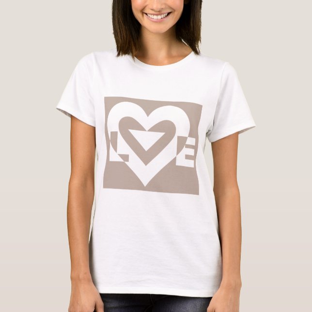 Camiseta Love White em Cinzas (Frente)