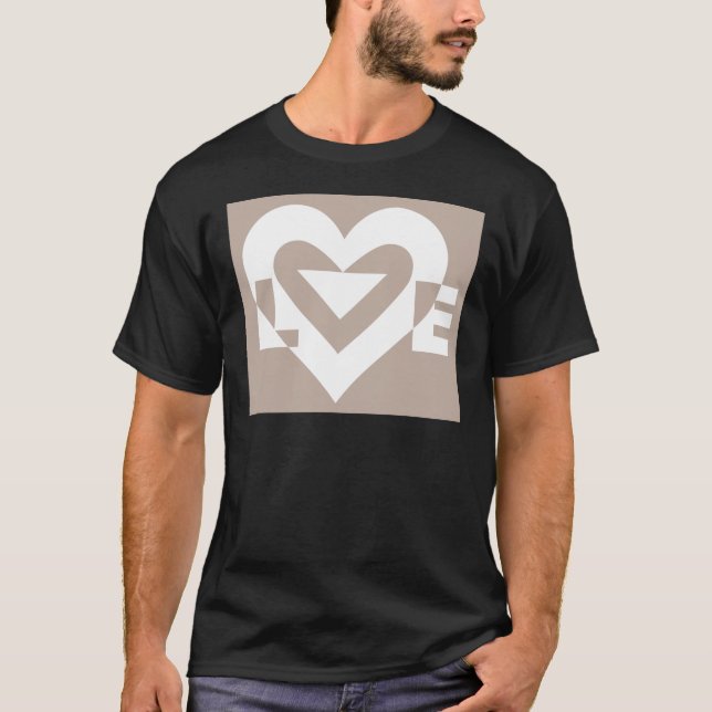 Camiseta Love White em Cinzas (Frente)