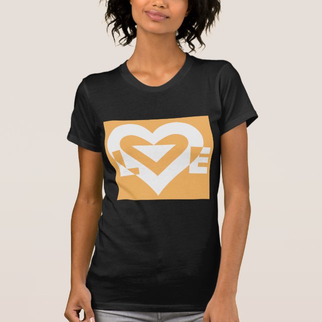 Camiseta Love White em Orange (Frente)