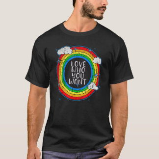 Camiseta Love Who You Want Lgbt Gay Lgbtq Heart Rainbow Pri
