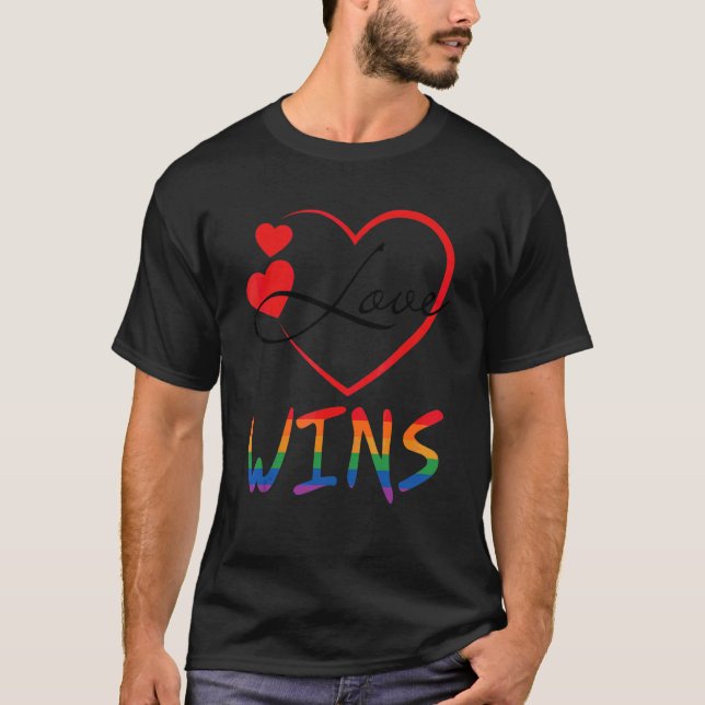 Camiseta Love Wins  Lgbt Pride (Frente)