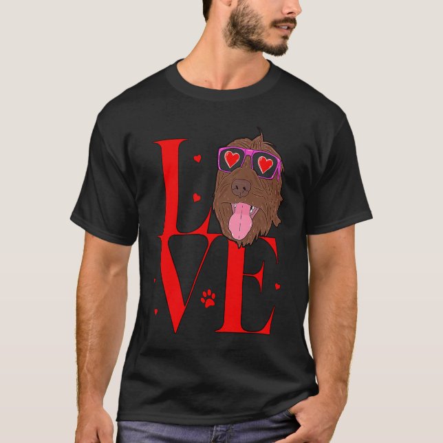 Camiseta Love Wirehaired Pointing Griffon (Frente)