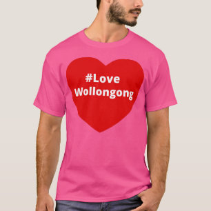 Camiseta Love Wollongong Hashtag Heart