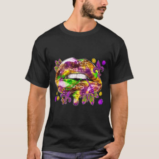 Camiseta Love Women Lips Mardi Gras Carnival Fat