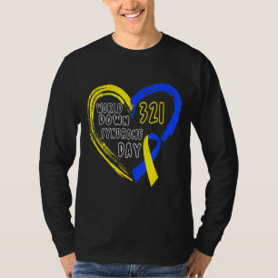 Camiseta Love World Down Syndrome Awarting Day Love Ribbon