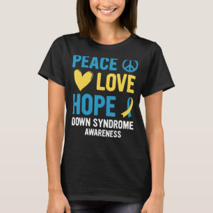 Camiseta Love World Down Syndrome Awarting Day Peace