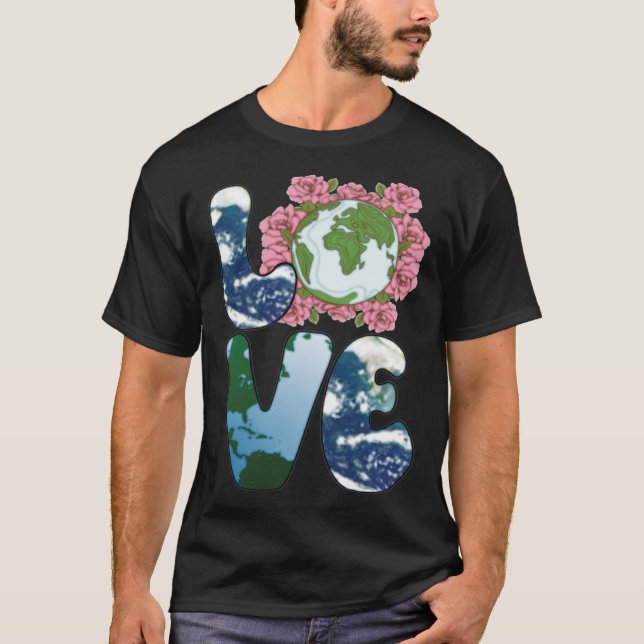 Camiseta Love World Earth Day 2023 Planet Environmental Ani (Frente)