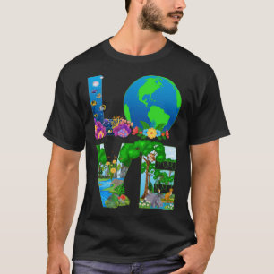 Camiseta Love World Earth Day 2023 Planet Environmental Ani