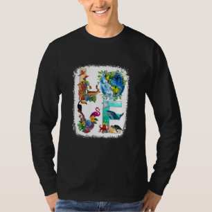 Camiseta Love World Earth Planet Environmental Animal