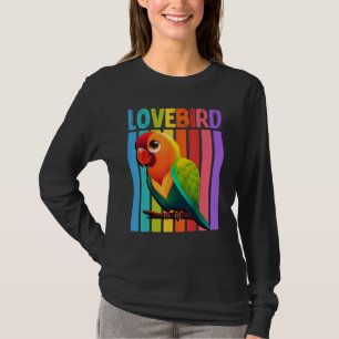 Camiseta Lovebird Papagaio Adorava Ama de Pássaros Papagaio