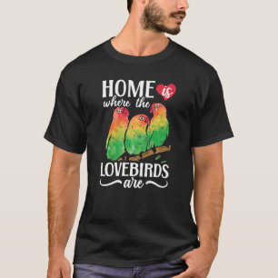 Camiseta Lovebird Peach Enfrentou papagaio Pet African Fisc