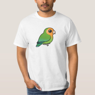 Camiseta Lovebird Pêssego-enfrentado Alaranjado-enfrentado