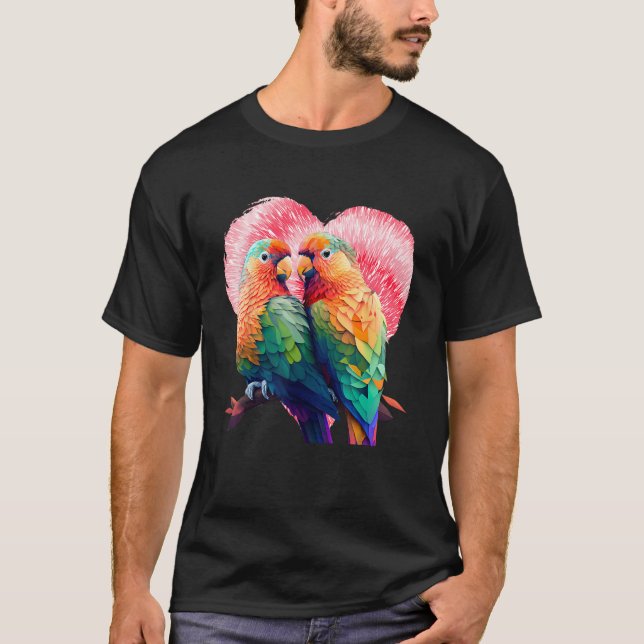 Camiseta Lovebirds Parrot  Lovebird Exotic Birds Bird (Frente)