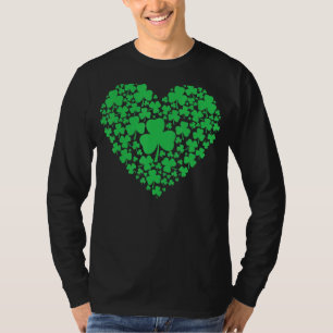 Camiseta Loveicon Green Shamrocks Dia de São Patrício irlan