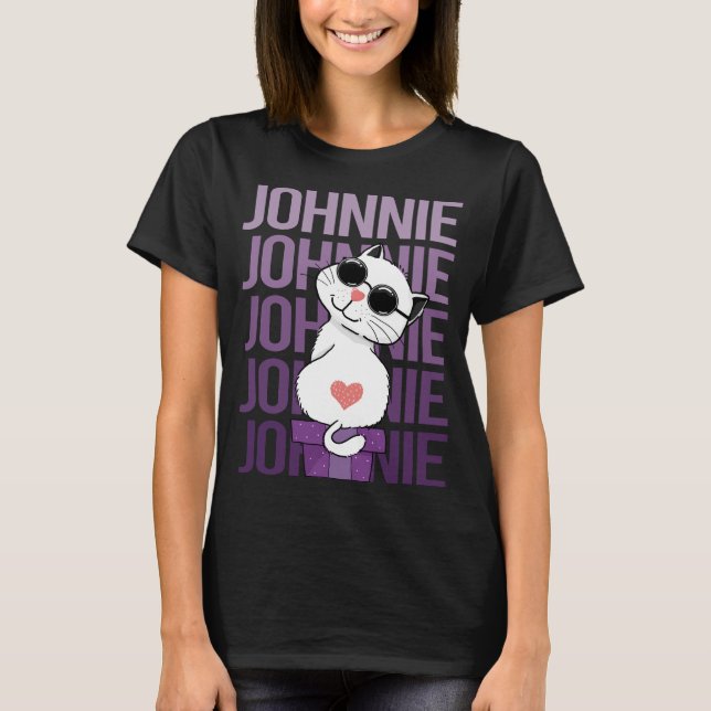 Camiseta Lovely Cat - Nome do Johnnie (Frente)