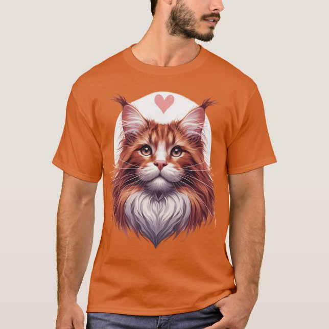 Camiseta Lovely Maine Coon (Frente)