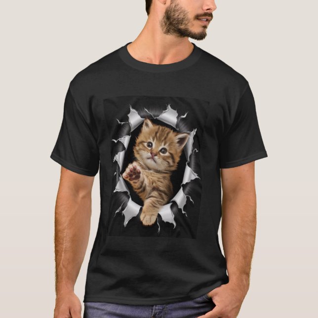 Camiseta LovelyKitten Parede Rachada, CatCraze (Frente)