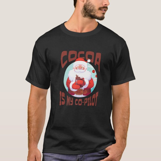 Camiseta Lover de chocolate quente com cacau quente para pa (Frente)