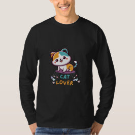 Camiseta Lover de Gato de Multicores