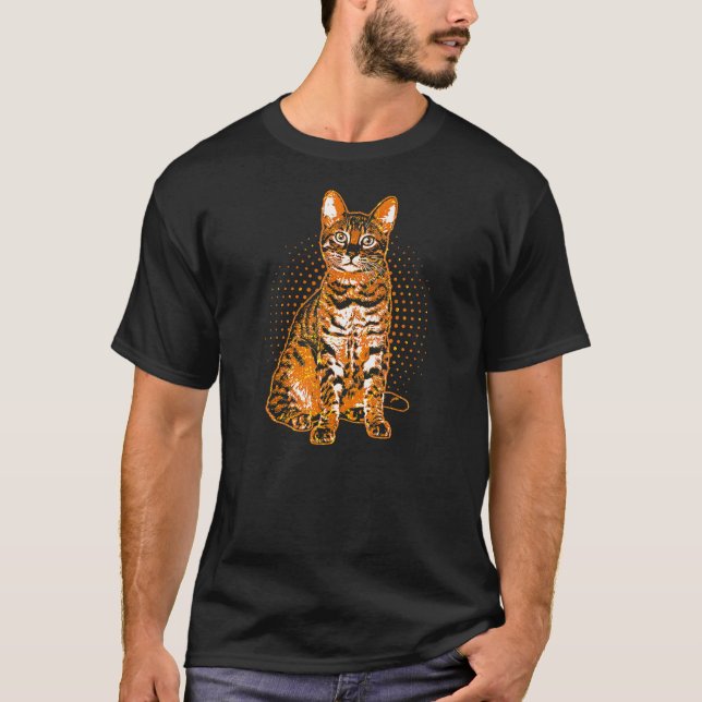 Camiseta Lover de Gato Retroativo de Gato de Bengala (Frente)