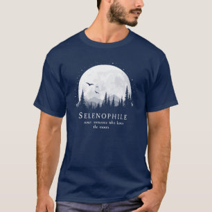 Camiseta Lover de Lua Exterior de Definição Selenófila
