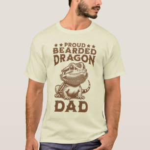Camiseta Lover de répteis do Pai do dragão com barba orgulh