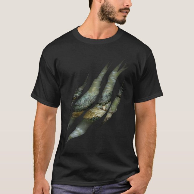 Camiseta Lover do crocodilo torn (Frente)