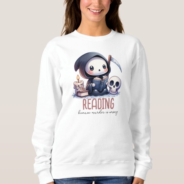 Camiseta Lover do Livro da Grim Reaper, Clube do Livro Pers (Frente)