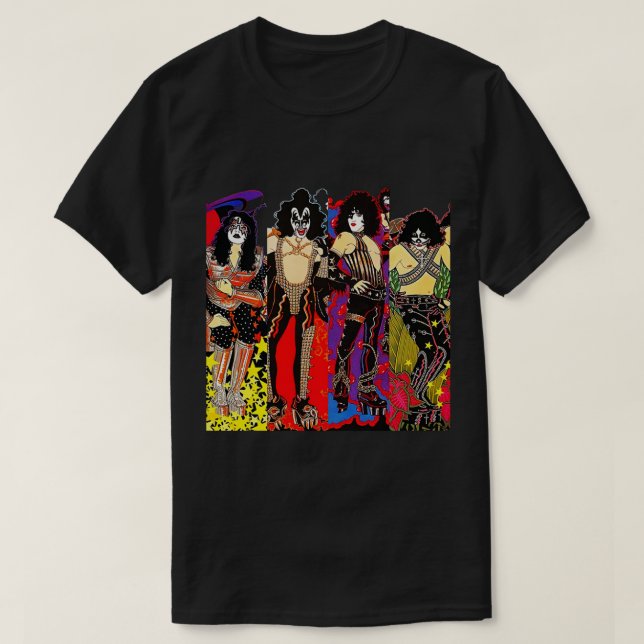 Camiseta Lover Rock T-shirt, Kiss T-shirt, Rock Banda Tee,  (Frente do Design)