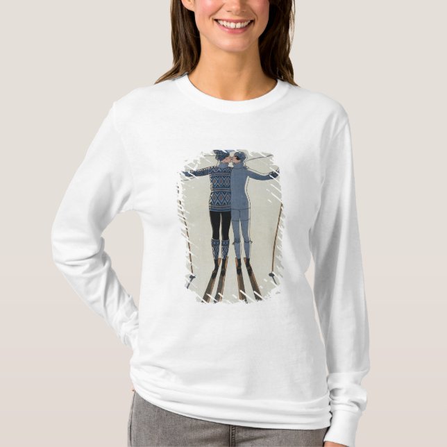 Camiseta <Lovers in the Snow> por Georges Barbier (Frente)