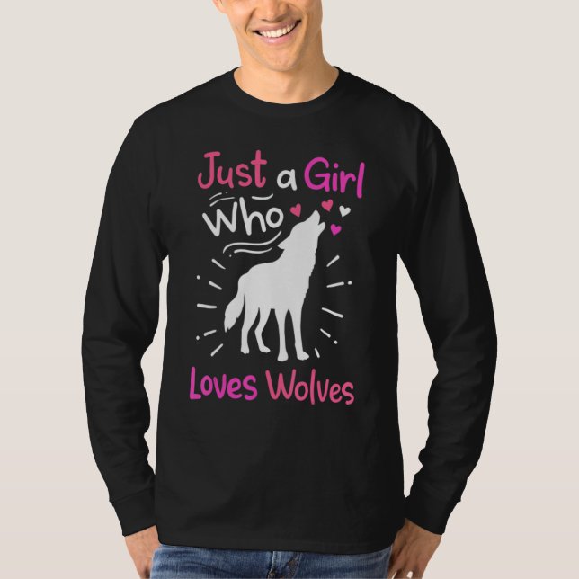 Camiseta Loves Wolves wolf Face 14 (Frente)
