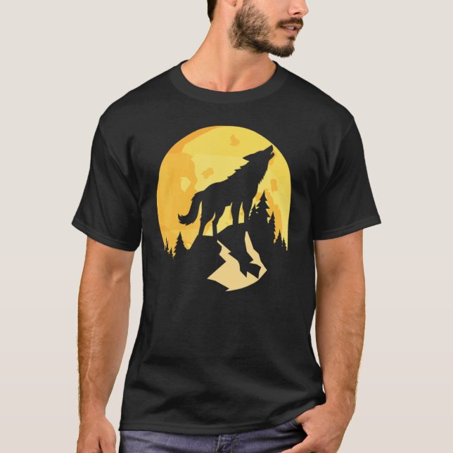 Camiseta Loves Wolves wolf Face 5 (Frente)