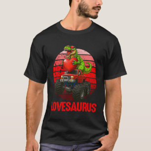 Camiseta Lovesaurus Dinossauro Caminhão Monstro do Dia dos 