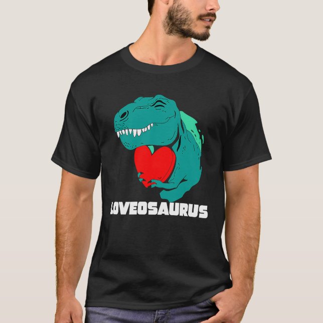 Camiseta Lovesaurus Para Toddler Boys Dia de os namorados N (Frente)