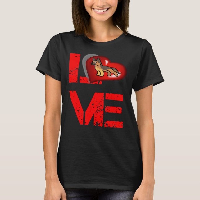 Camiseta Loving A German Shepherd Pup (Frente)