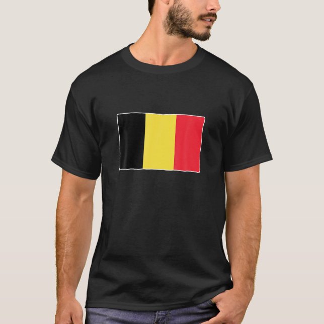 Camiseta Loving Belgium Flag Patriótico Belga Sports Suppo (Frente)