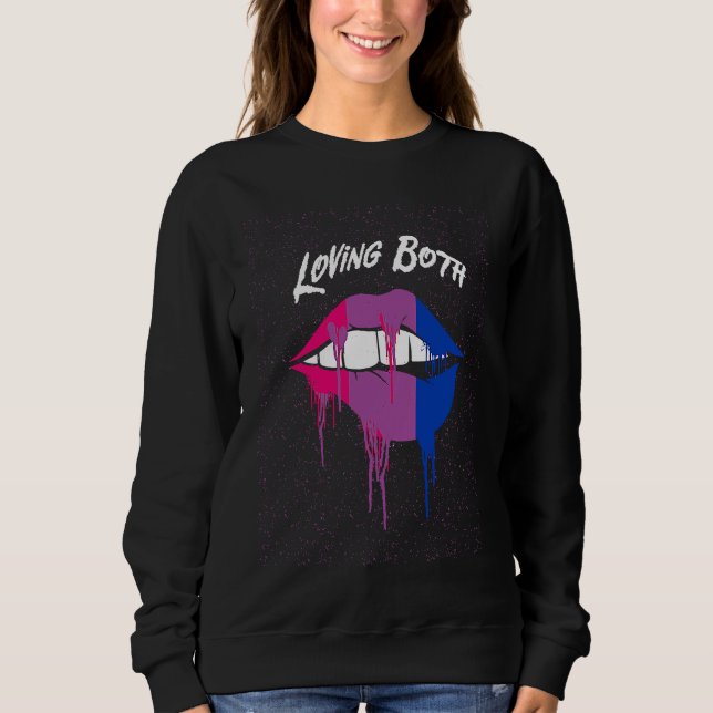 Camiseta Loving Both Bisexual LGBTQ Bi Pride Gender Equalit (Frente)