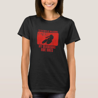 Camiseta Loving Rather Be Watching Grandsons Ride Bikes